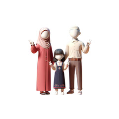 3D character Eid al-Adha Mubarak