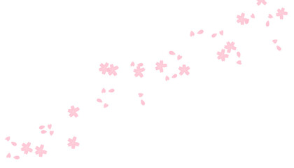 isolated cherry blossom blowing in the air with transparency PNG background, Sakura, element, decoration object, natural theme, springtime, 