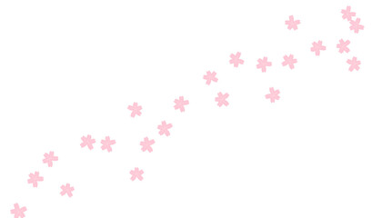 isolated cherry blossom blowing in the air with transparency PNG background, Sakura, element, decoration object, natural theme, springtime, 