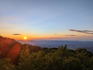 sunset in the mountains