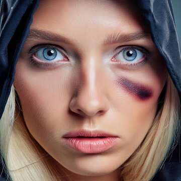 Femme, victime de violence conjugale