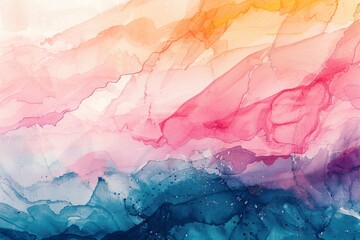 Fototapeta premium Radiant Affection: A Painting of a Colorful Background, Centered Around a Bold Red Heart