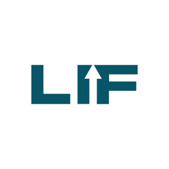 LIF set ,LIF logo. L I F design. White LIF letter. LIF, L I F letter logo design. Initial letter LIF letter logo set, linked circle uppercase monogram logo. L I F letter logo vector design.	