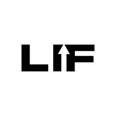 LIF set ,LIF logo. L I F design. White LIF letter. LIF, L I F letter logo design. Initial letter LIF letter logo set, linked circle uppercase monogram logo. L I F letter logo vector design.	