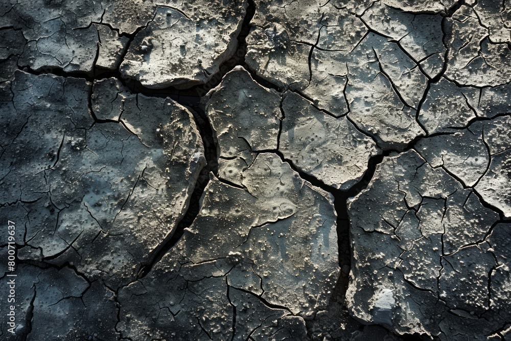 Poster textured wall with weathered cracks and punctures. evoking a sense of history and character.