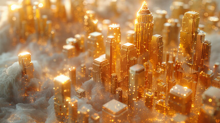 close-up, city on in a pen, create art, abstract minimalist city design, subtle gold on white, clear background.