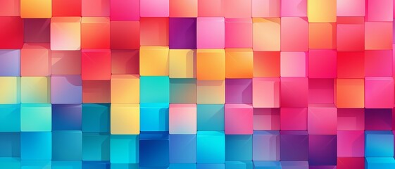 Vibrant vector background featuring modern geometric blocks in bright colors, perfect for fresh and lively projects,