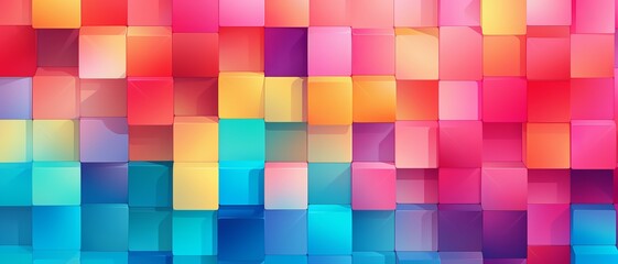 Vibrant background featuring modern geometric blocks in bright colors, perfect for fresh and lively projects,