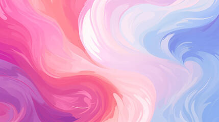 Obraz premium abstract background in pastel colors with swirls, flat colors, free brushwork, romantic and nostalgic themes, white background 