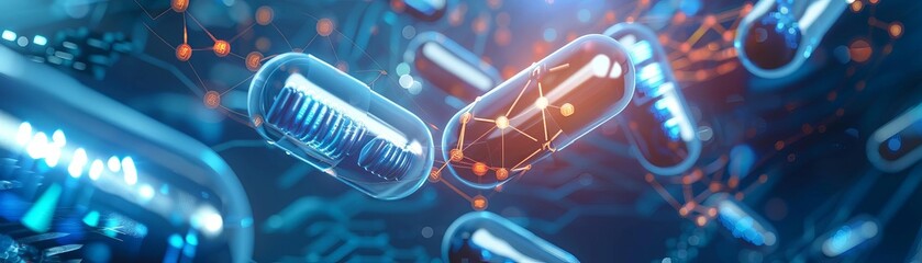 AI assisted drug discovery process, identifying potential new treatments