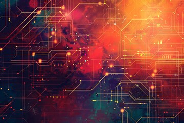 Obraz premium Digital Transformation, System Engineering and Programming Abstract Background AI Generated Illustration