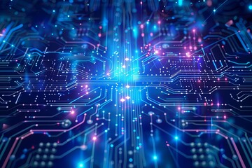 Obraz premium Digital Transformation, System Engineering and Programming Abstract Background AI Generated Illustration