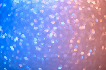Abstract blurred background. Defocused portrait lens back. Backdrop bokeh. Fashionable mixed color light