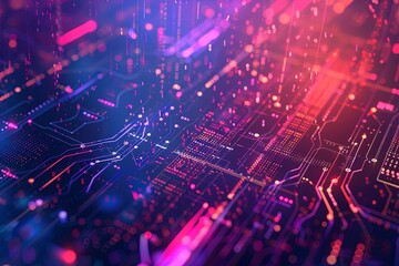 Digital Transformation, System Engineering and Programming Abstract Background AI Generated Illustration