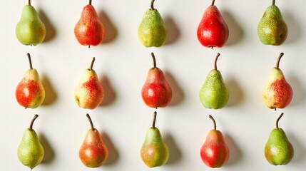 Green and red pears generative ai