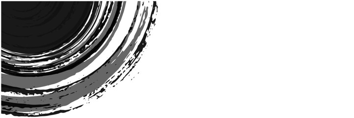 筆の丸・円毛筆（墨）ベクターフレーム和風背景