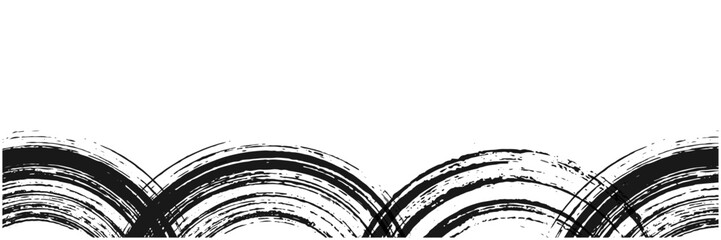 筆の丸・円毛筆（墨）ベクターフレーム和風背景