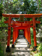 神社の色鮮やかな鳥居