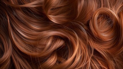Naklejka premium Closeup of rich brown hair texture with red hues