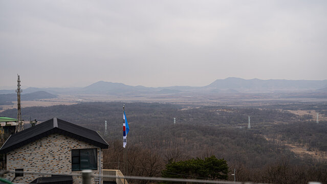 North Korea DMZ border landscape