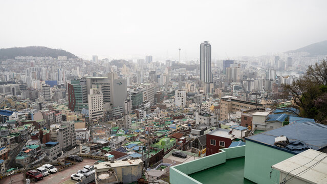 Cityscape view in a rural village