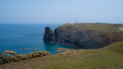 Cliffside coastline by the ocean