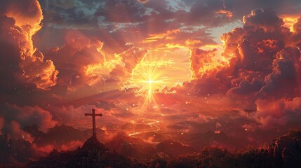 The end of the world is coming. The sky is on fire. Jesus is coming.