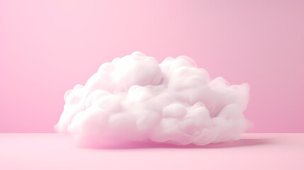 Clouds on pink background