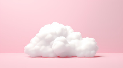 Clouds on pink background