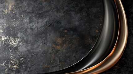 Abstract image of smooth curved lines on textured dark background