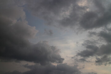 Stormy rain clouds background. Dark sky