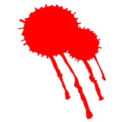 Ink drops and splashes. Blotter spots, paint  splash, liquid paint drip drop splash and ink splatter. Artistic dirty grunge abstract spot. vector Illustration monochrome drip splash.