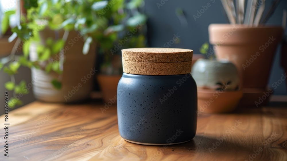 Poster a ceramic e jar with a cork lid and a chalk label allowing you to customize and change the label as 