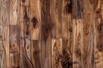 Detailed Grain Patterns in Walnut Wood Background - Floor, Material, and Tile Aesthetics