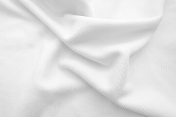 Wavy Cloth. White fabric background