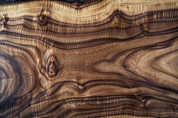 Naklejka premium Brown Walnut Wood Decor with Natural Tree Features - Design Integration