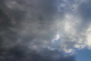 Beautiful dark cloudy sky before the thunderstorm