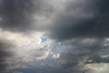 Beautiful dark cloudy sky before the thunderstorm