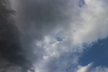 Beautiful dark cloudy sky before the thunderstorm