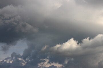 Beautiful dark cloudy sky before the thunderstorm