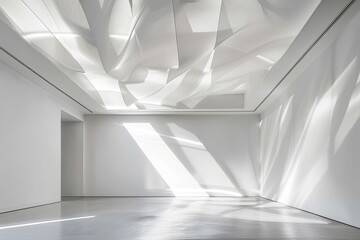 Luxury Light and Shadow: Modern Interior Showcase with Minimalist Office Design