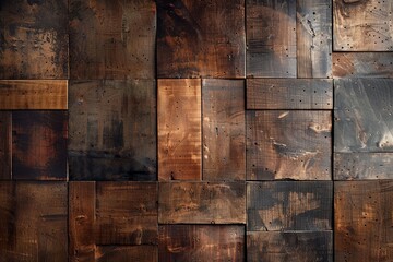 Decorative Walnut Wood Surfaces: Rich Shades of Brown and Old Interior Accents