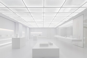 White Space Deluxe: Minimalist Retail Gallery for Luxury Product Showcase