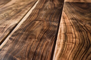 Obraz premium Tree Design: Elegant Surfaces of Horizontal Grain Walnut Wood