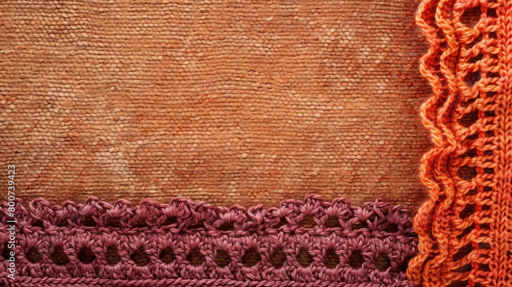 Poster close-up of two different textured fabrics with distinct colors and patterns