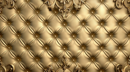 the gold leather texture of the quilted ski