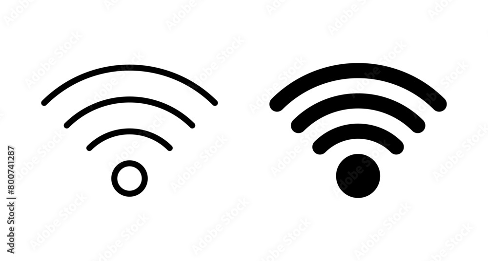 Poster wifi icon vector isolated on white background. signal vector icon. wireless and wifi icon or sign fo