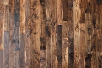 Varied Brown Shades: Walnut Wood Planks for Interior Warmth