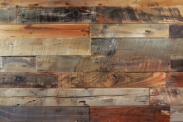 Variegated Brown Shades in Decor: Walnut Wood Planks Highlighting Old, Disrobed Interiors