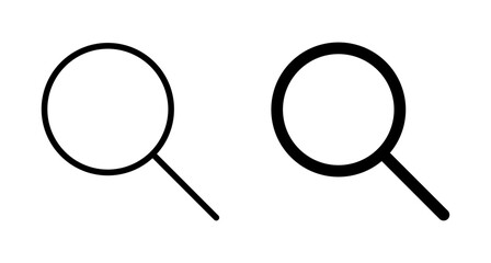 Search icon vector isolated on white background. Glass vector icon. search magnifying glass icon. Find